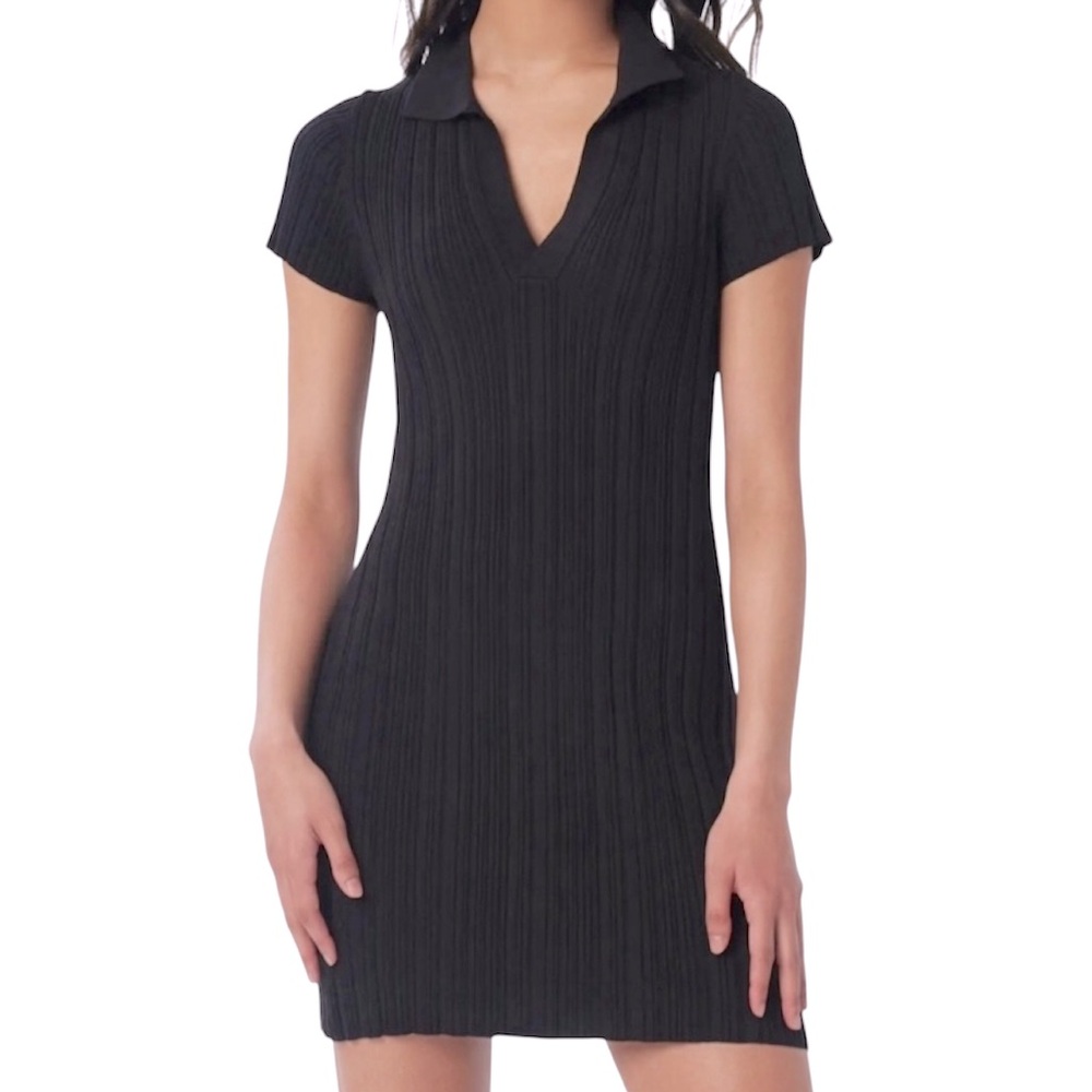 Lita by Ciara Rib Cotton Blend Polo Minidress Size Medium NWOT